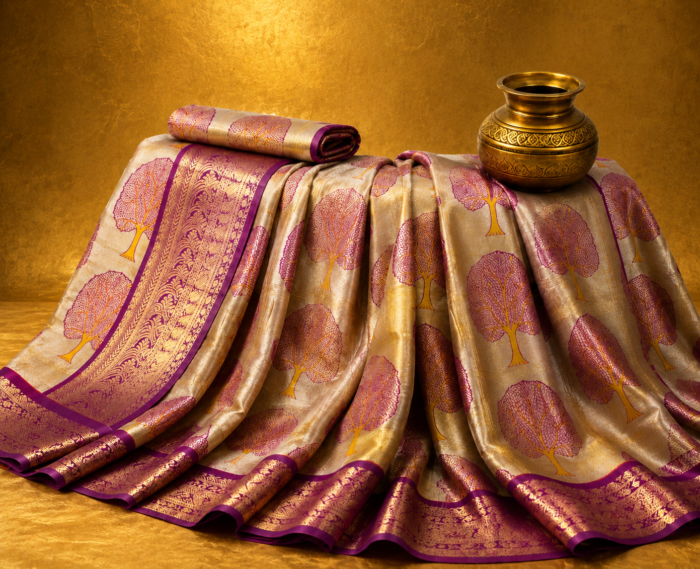 Excellent Weaving Design For Bridal Silk Saree