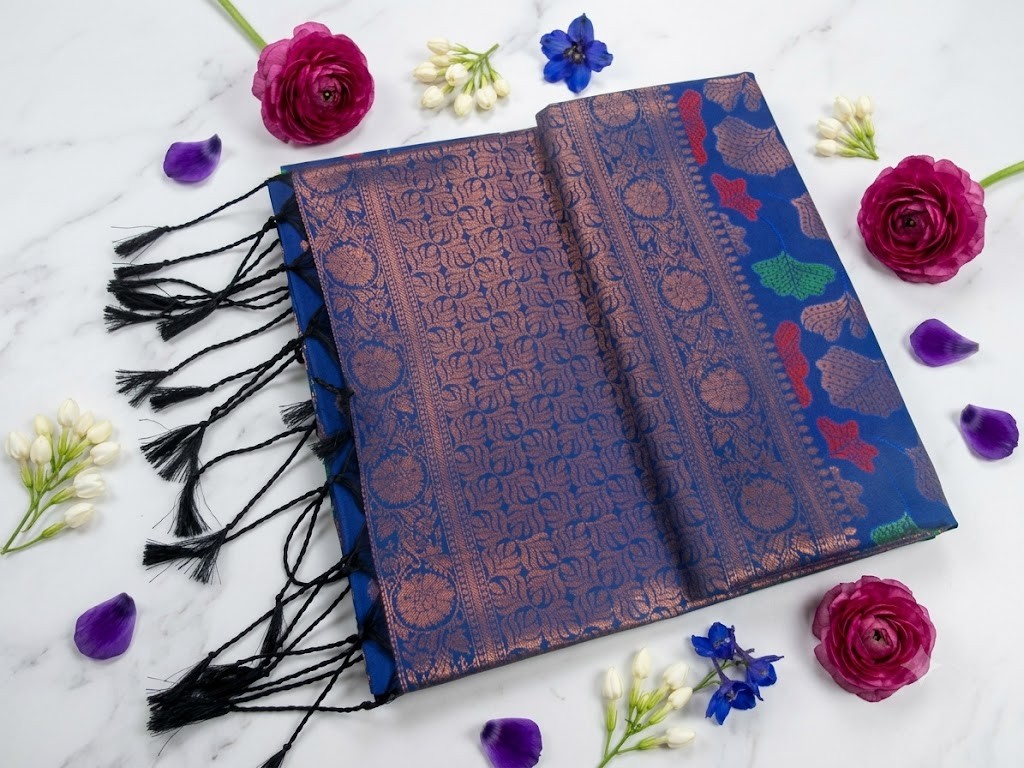 Ginkgo Leaf Soft Silk Saree